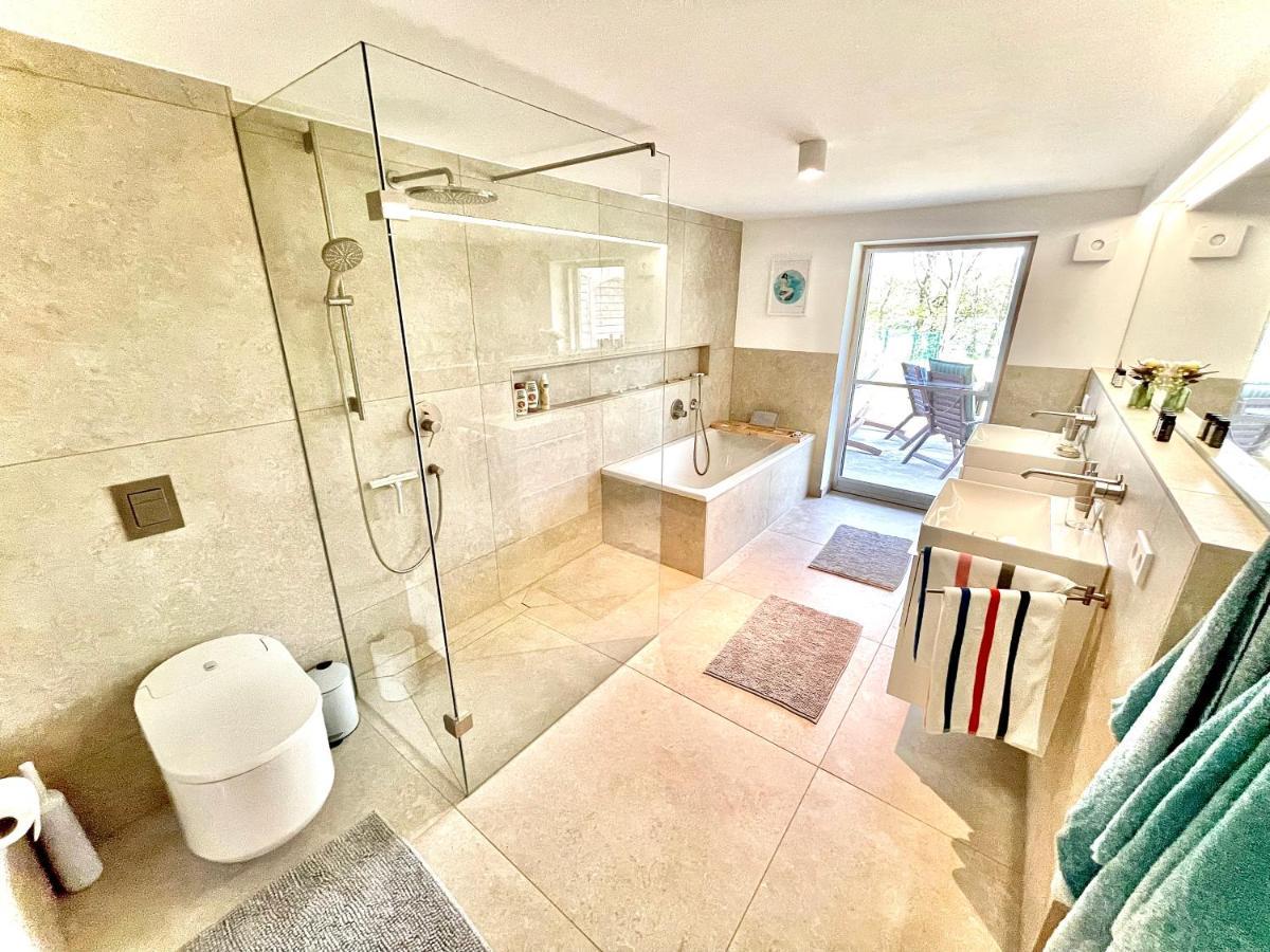 100M2 Fewo Im Haus Am See Mit Garten Bei Potsdam Schwielowsee Exterior foto