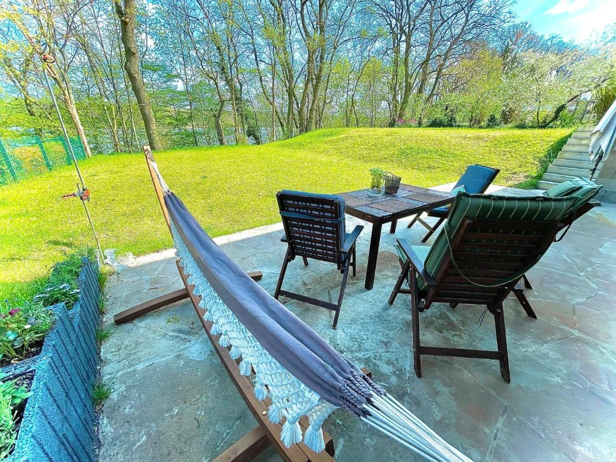 100M2 Fewo Im Haus Am See Mit Garten Bei Potsdam Schwielowsee Exterior foto